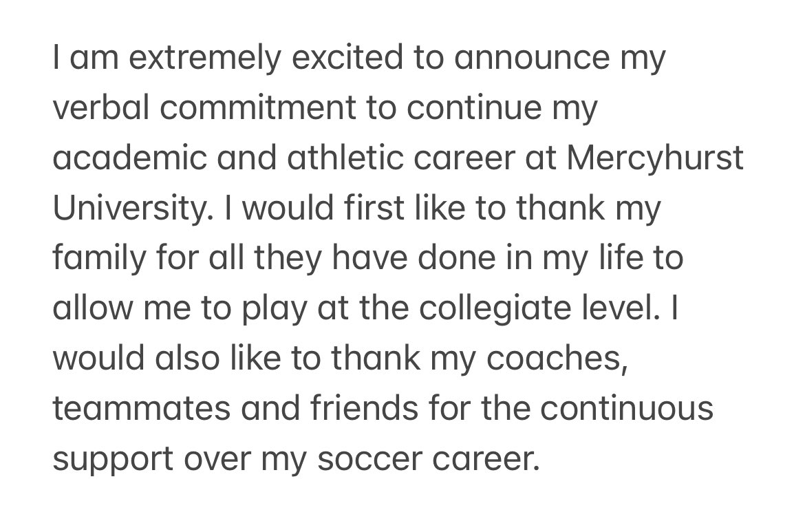 absoccer17's tweet photo. A very special thanks to Coach Rich and Coach Lizzie for this amazing opportunity! I am so excited for the next chapter! 
#GoLakers ⚽️☘️ #committed #mercyhurst28 
@ClevForceSC 
@hurstwsoc 
@RWall5 
@SoccerMomInt 
@SSN_NCAASoccer 
@ImCollegeSoccer 
@WHS_Blue_Devils https://t.co/sOnk27JTGT