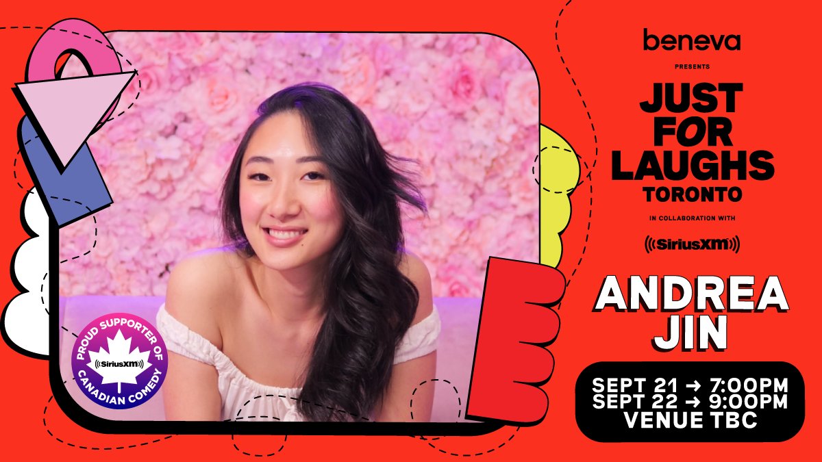 Join us in welcoming the incredibly talented <a href="/andreajin_/">andrea☁️</a>  whose solo Album" Grandma's Girl" won Comedy Album of the Year at the Juno Awards in 2021, to JFL Toronto!🌟💅 

🎟️Use your pass credits to see Andrea: toronto.hahaha.com/en/artists/and…