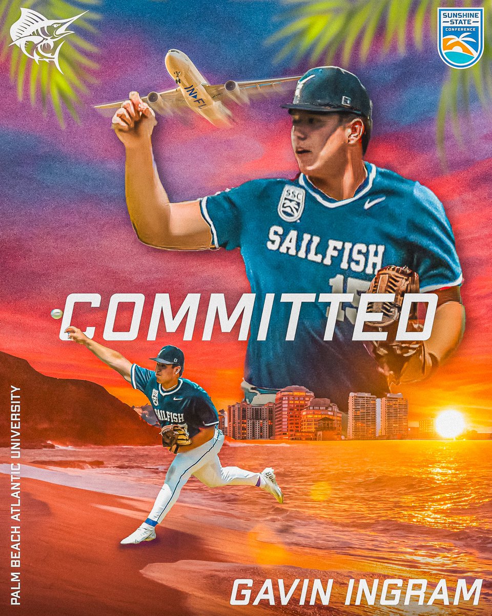 I am so excited to finally announce that I have officially committed to play Division 2 baseball at Palm Beach Atlantic University in West Palm Beach, Florida. I want to thank the PBA coaching staff for this incredible opportunity. Let’s get to work. #FEARtheFISH @PBASailfish