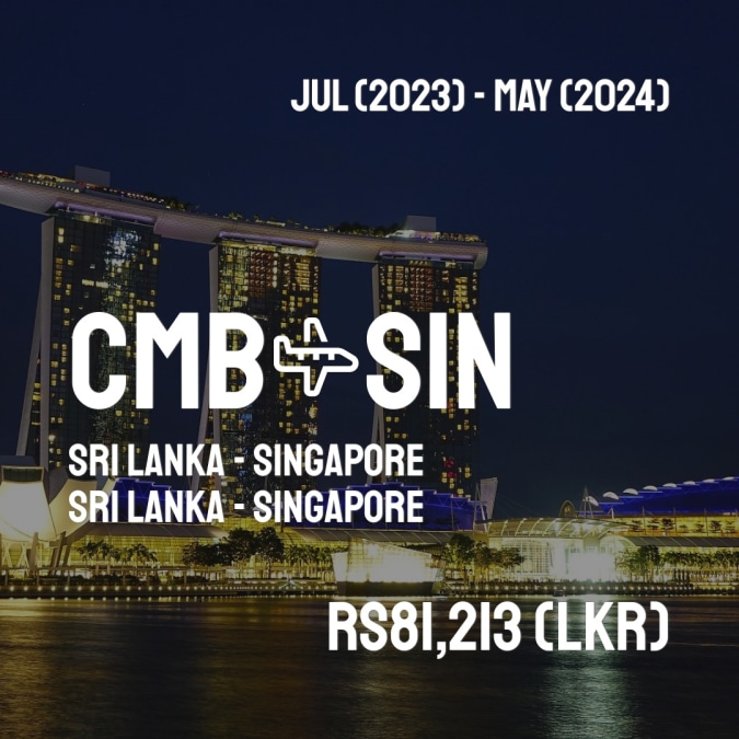 CMBFlyCheap's tweet image. ✈️ Sri Lanka (CMB) to Singapore (SIN) for only Rs81,213 (LKR) roundtrip 💸
1641 live dates on Adventure Machine. - get the app on iOS or Android #srilanka #travelsrilanka #colombostyle #srilankatoday #srilankadaily #gallefort