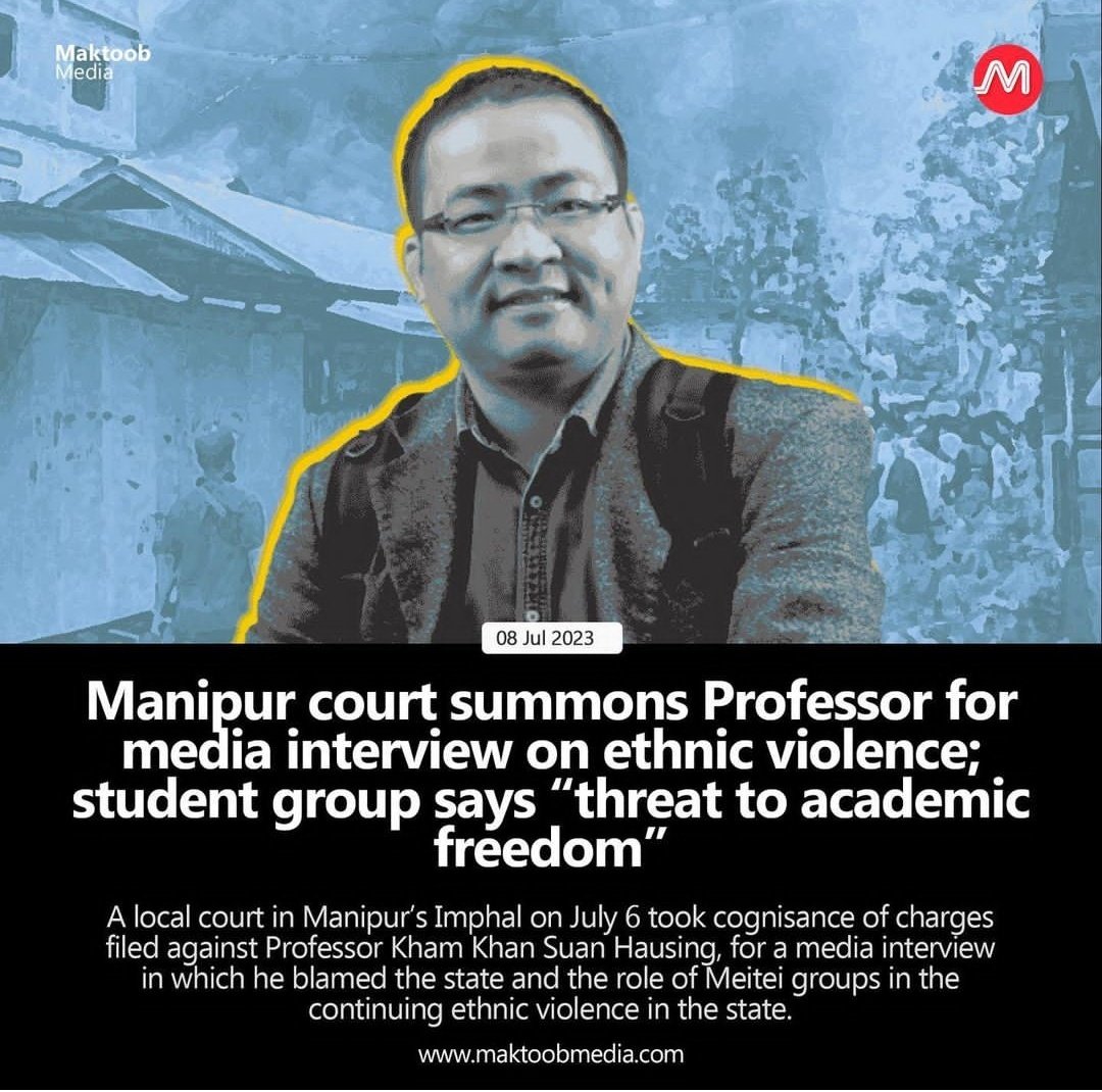 HaokipLetgougin's tweet photo. why wasn't Pramot Singh summoned for publicly speaking about #kukis #annihilation 
Why wasn't Tapta summoned for writing songs about genocide against the #kukis ??? 
What's with this comedy shit show? 
Highly #condem this irrational judgement! 
@thewire_in @the_hindu @ndtv https://t.co/y5JKFKs3Jm