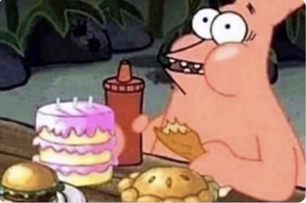 other girls: I can't eat infront of my bf

me: