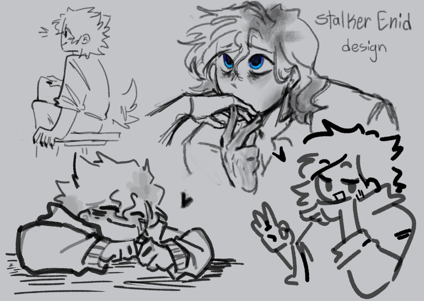 streamdotpng's tweet photo. random enid sinclair doodles, except it ranges from personal preference to a more canon compliant design https://t.co/aunNbeQJdn