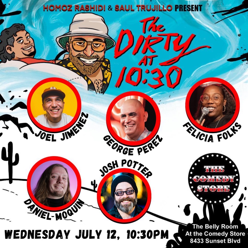 Wednesday don't miss The Dirty at 10:30 with @NotHormones <a href="/SaulComedy/">Saul Trujillo</a> @mostlysorry <a href="/GeorgePComedy/">George Perez</a> #feliciafolkes #danielmoquin <a href="/J_Potter/">Josh Potter</a> 

Tickets at showclix.com/event/dirty103…

#thecomedystore