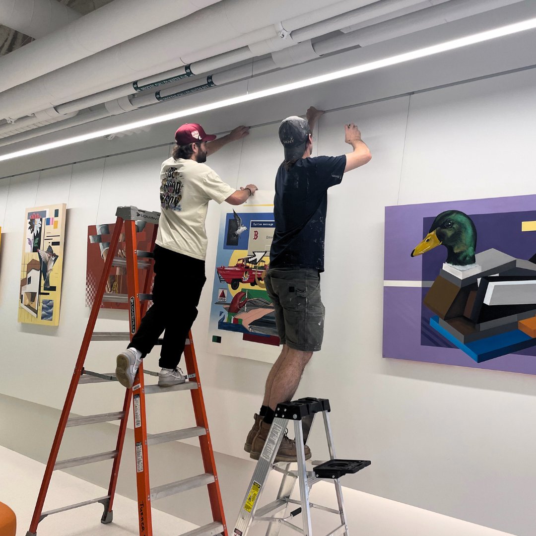 LabCentral's tweet image. New art alert! 🎨 @smdselfmade, a collective of artists in the Greater Boston area, have taken over the walls of #Gallery1832 at LabCentral 238. 

If you&apos;re in our 238 location, or at the new #BayerCoLab come check it out!
