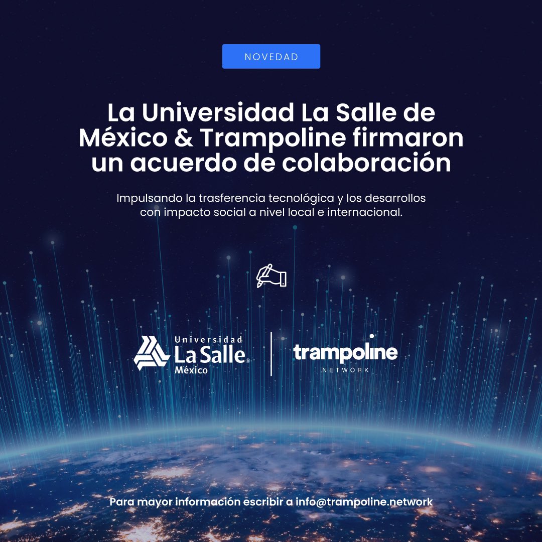 🤝🏼 Firmamos un convenio de colaboración junto con la Universidad La Salle (Chihuahua, Mexico). El objetivo es impulsar la transferencia de tecnología y potenciar las capacidades de prestación de servicios al sector productivo y de financiamiento de emprendimientos universitarios.
