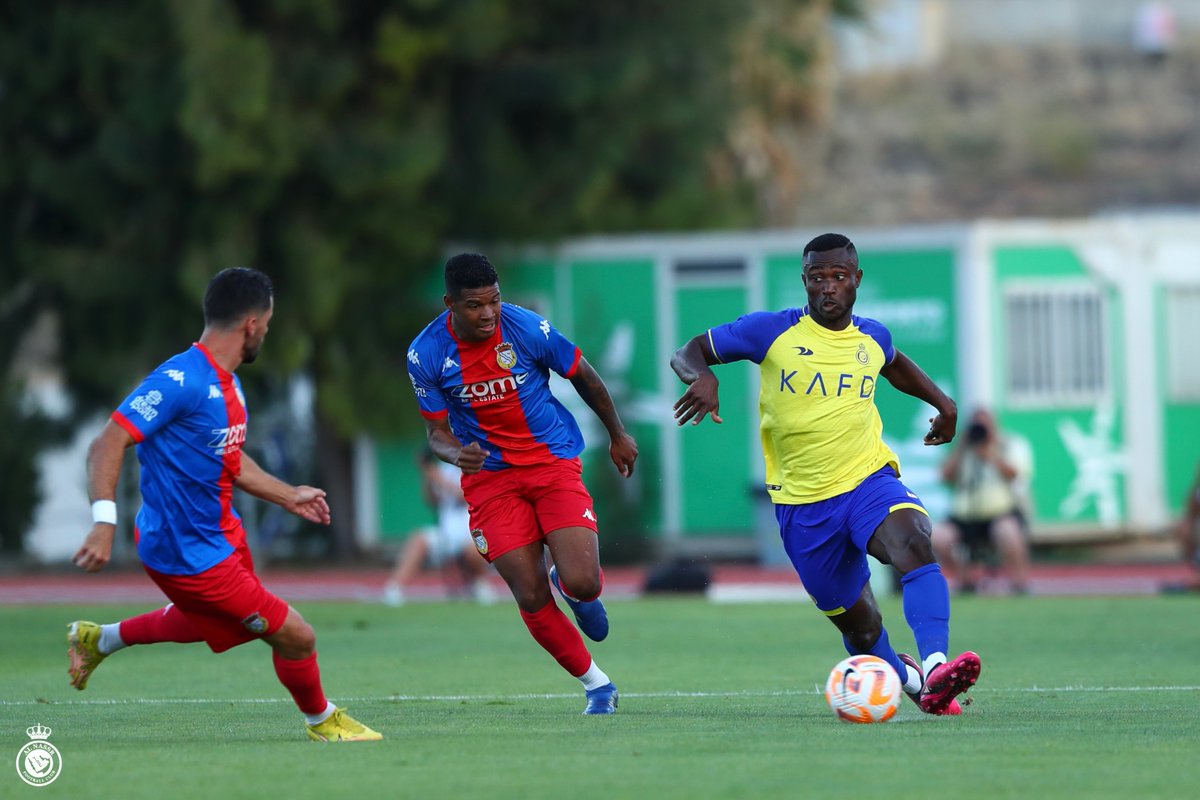 AlNassrFC's tweet photo. ▶️ | بدايـة الشـوط الثاني’ 
#النصر 1
الفيركا 0

دخـول  | سامي النجعي - مشاري النمر - محمد صلهولي
خروج | عبدالفتاح ادم - ايمن يحيى - عبدالمجيد الصليهم
#النصر_الفيركا البرتغالي
#النصر_في_البرتغال 💛 https://t.co/cvaIbvWvsd