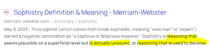calmecam's tweet photo. @crflames @forevaeva79 That's not logic. That's sophistry.
Which means your whole argument is utter garbage.
Also: History matters.
Prescription: A Philosophy 101 class that deals with Aristotelean Logic.
It'll change your life and sharpen your bullshit detector.
#ILikeToHelp https://t.co/Atnm9Q1XAr
