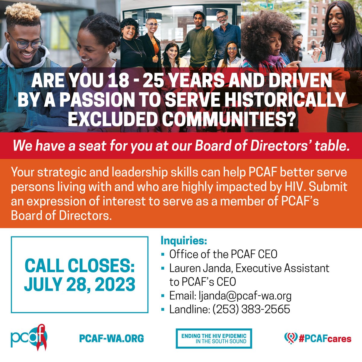 P (@aidsfoundation) on Twitter photo ICYMI: PCAF seeks persons to serve on its Board of Directors. Act and make an impact. #PCAFcares #buildingcommunity #leadership <a href="/WADeptHealth/">Washington State Department of Health</a> <a href="/TPCHD/">Tacoma-Pierce County Health Department</a> <a href="/TransLawCenter/">TransgenderLawCenter</a> <a href="/thenewstribune/">Tacoma News Tribune</a> <a href="/CityofTacoma/">City of Tacoma</a> <a href="/rainbowcntr/">Rainbow Center</a> <a href="/blackaids/">Black AIDS Institute</a> ICYMI: PCAF seeks persons to serve on its Board of Directors. Act and make an impact. #PCAFcares #buildingcommunity #leadership <a href="/WADeptHealth/">Washington State Department of Health</a> <a href="/TPCHD/">Tacoma-Pierce County Health Department</a> <a href="/TransLawCenter/">TransgenderLawCenter</a> <a href="/thenewstribune/">Tacoma News Tribune</a> <a href="/CityofTacoma/">City of Tacoma</a> <a href="/rainbowcntr/">Rainbow Center</a> <a href="/blackaids/">Black AIDS Institute</a>