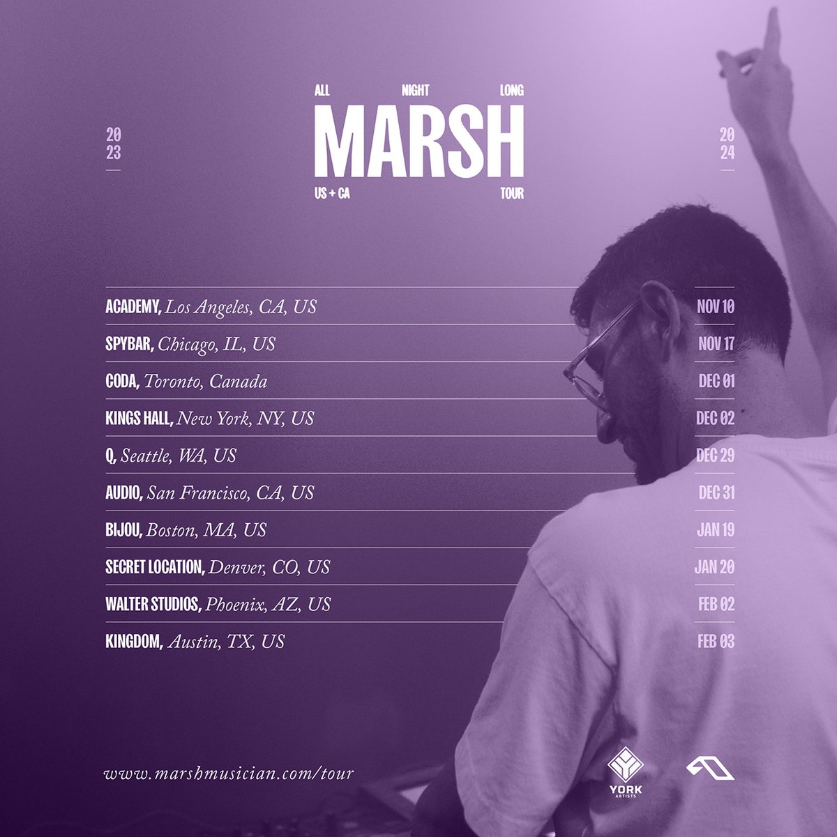 So happy to announce I’m bringing my ‘All Night Long’ tour to the US 🇺🇸 &amp; Canada 🇨🇦!!!
I’ll be delivering some very special extended sets, playing all the classics alongside a wider spectrum of house music that I love and feel represents the full Marsh sound… we’ll be going