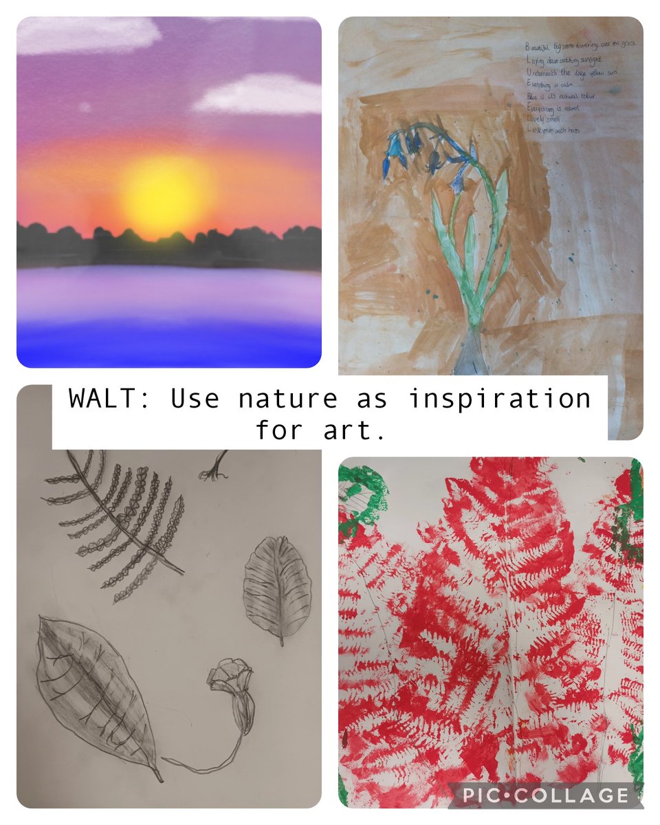 Hendrefoilan's tweet photo. Rainbow Fish have loved exploring different mediums of art and using nature as their stimulus! Super work all round! #hdfpSciTech #hdfpEco #hdfpEA #hdfpRF https://t.co/SfGGUSE9Nc