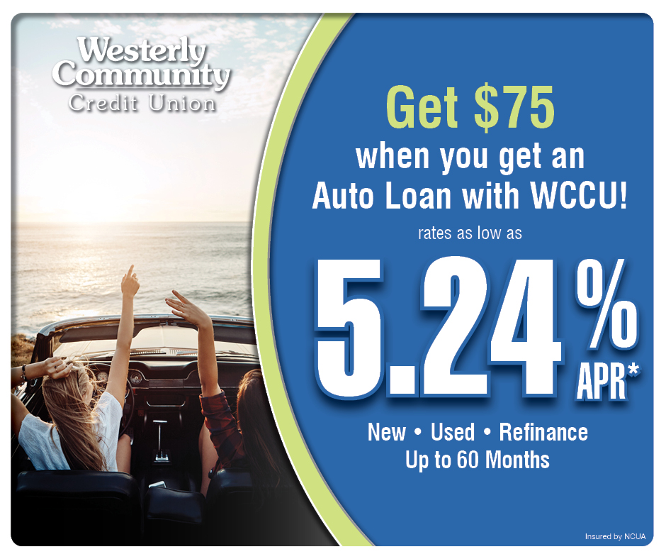 #MemberMonday ⭐Let's keep the 75th celebrations going!⭐ 
Get $75 when you get an Auto Loan with #WCCU! Rates as low as 5.24%APR*.
Learn more: westerlyccu.com/75th

#CreditUnionDifference #AutoLoan #BuyingACar #CarFinancing #Celebrate #HappyMonday #Monday