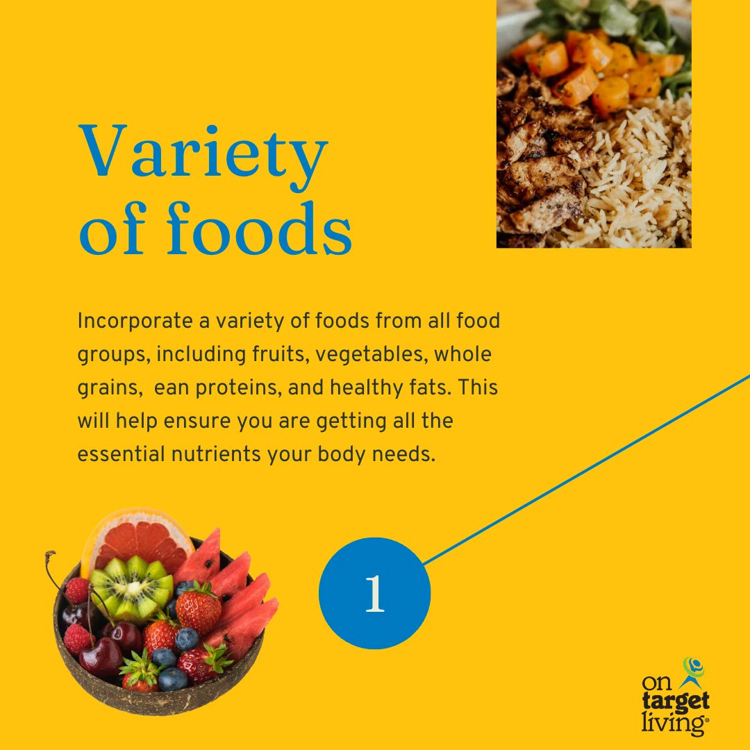 OnTargetLiving's tweet photo. Food is the most effective medicine! Here are 4 ways to build a healthier meal plan 🍽✨ Like and follow for more!

#mealprep #mealplanning #nutrition #nutrientdense #food #betterfood #eattolive https://t.co/gCO6GZDWTm