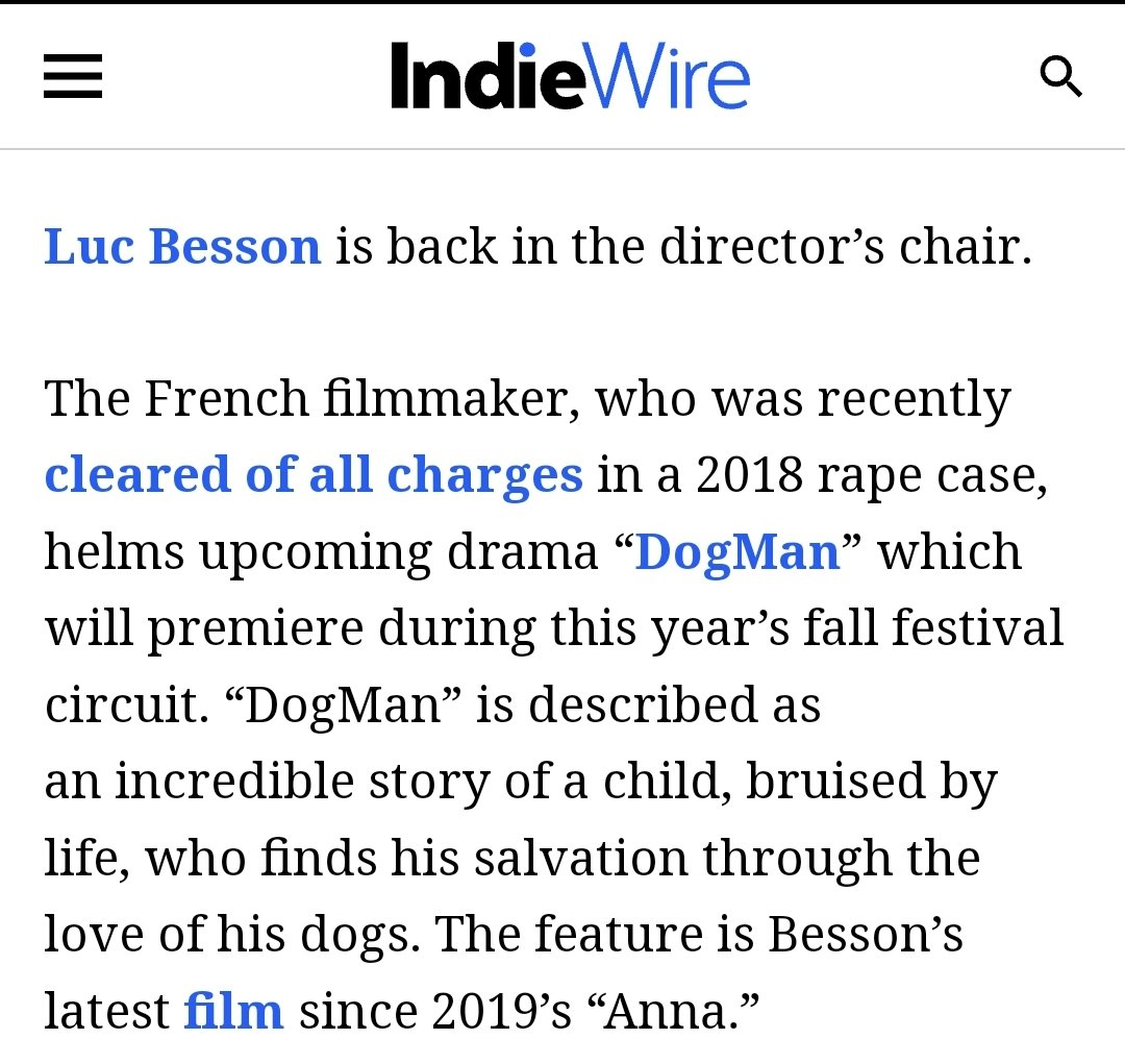 Imagining the trailer with a title card like "From the director who's been cleared of all charges"