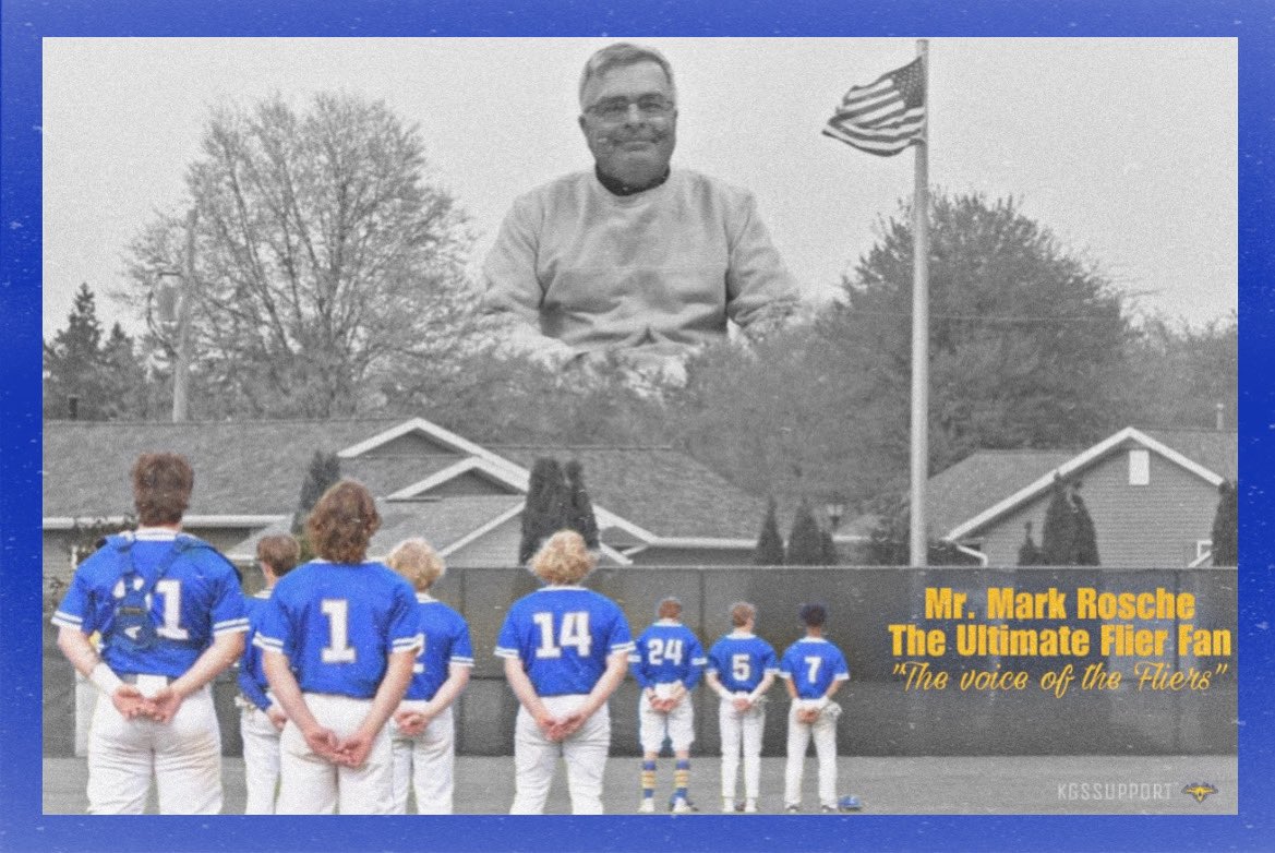 kgssupportt's tweet photo. weather you heard him over the friday night lights, read his game coverage stories, or even got the privilege to speak to him in person : mr rosche was and forever will be the heart of flier nation 💙 rest easy to the #voiceofthefliers https://t.co/6o7Yr6drEd