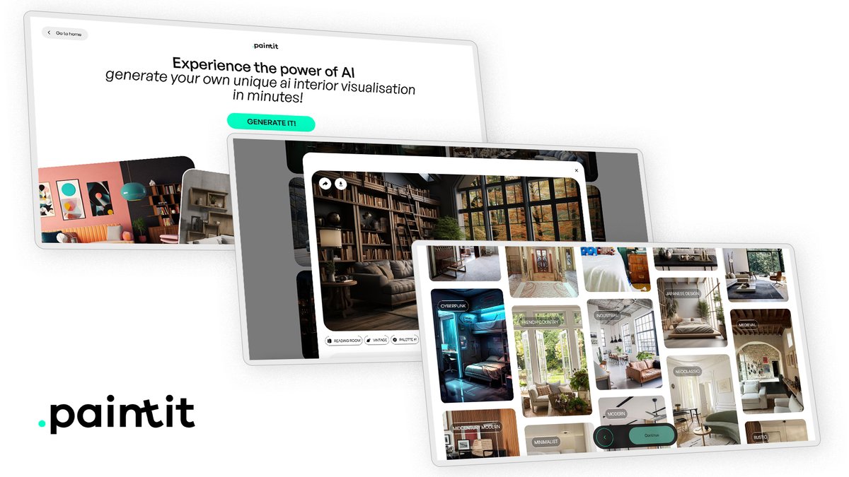 paintit_ai's tweet photo. Try our new free AI tool for everyone who wants quickly and effectively gain inspiration for interior design for themselves or someone else. https://t.co/Gua3A5qMWj🏡 https://t.co/V0A52JayLp