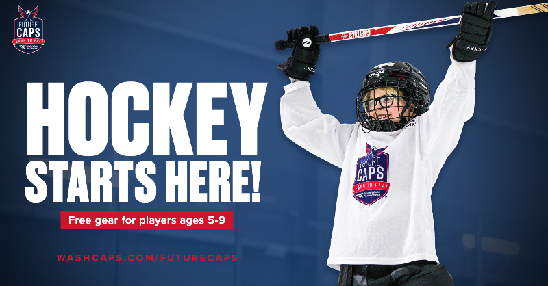 Capitals's tweet photo. Registration is now OPEN for the 2023-24 season of the @CapsYouthHockey Future Caps Learn to Play program, presented by @wwt_inc!
First-time players ages 5-9 receive FREE gear. Learn more and register at https://t.co/HhjTEWys7D