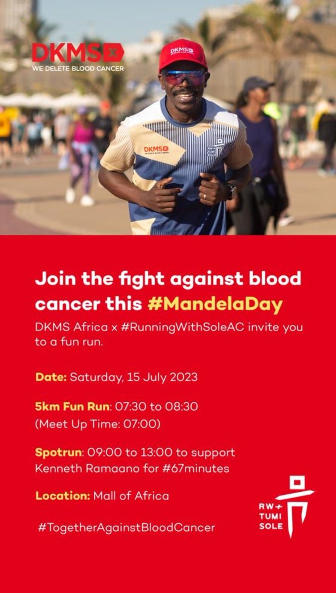 rofhiwazwi's tweet photo. #TogetherAgainstBloodCancer
#RunningWithTumiSole
#RunningWithTumiSoleAC
#Spotrun_rsa
#Spotrun with Kenneth Ramaano
#MandelaDay
Join us as we celebrate mandela day #67minutes @dkmsafrica @dkms_africa https://t.co/2LyJVgtncA