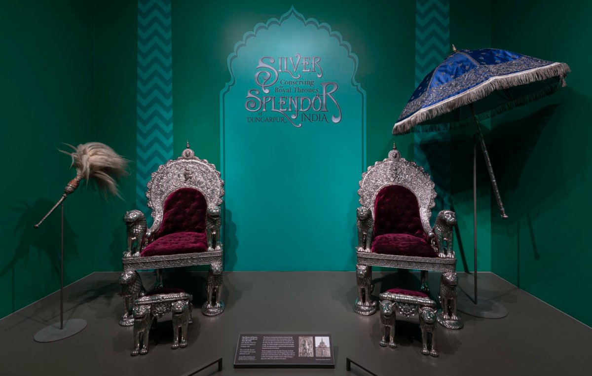 This is the last week to see the free exhibition 'Silver Splendor: Conserving the Royal Thrones of Dungarpur, India.' These thrones underwent extensive conservation that required collaboration across three continents. Visit the exhibition in Gallery 203 until Saturday, July 16.