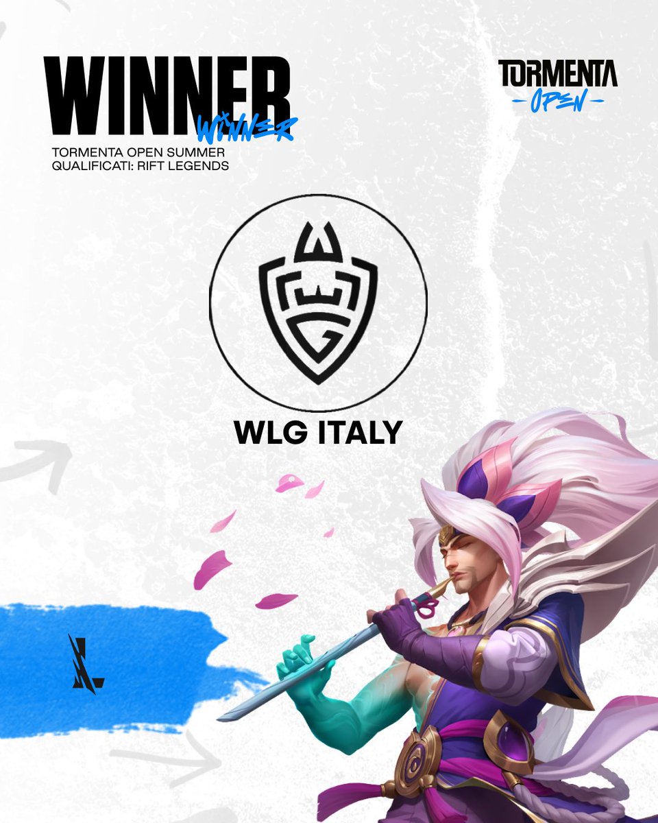 QLASH_Events's tweet photo. Sono i @wlgitaly i vincitori dei playoff del #circuitotormenta Summer Season di @wildrift che si guadagnano così uno slot al Rift Legends 🔥🚀

GL ragazzi 🍀🤞🏻 https://t.co/as3dv4Wq2G