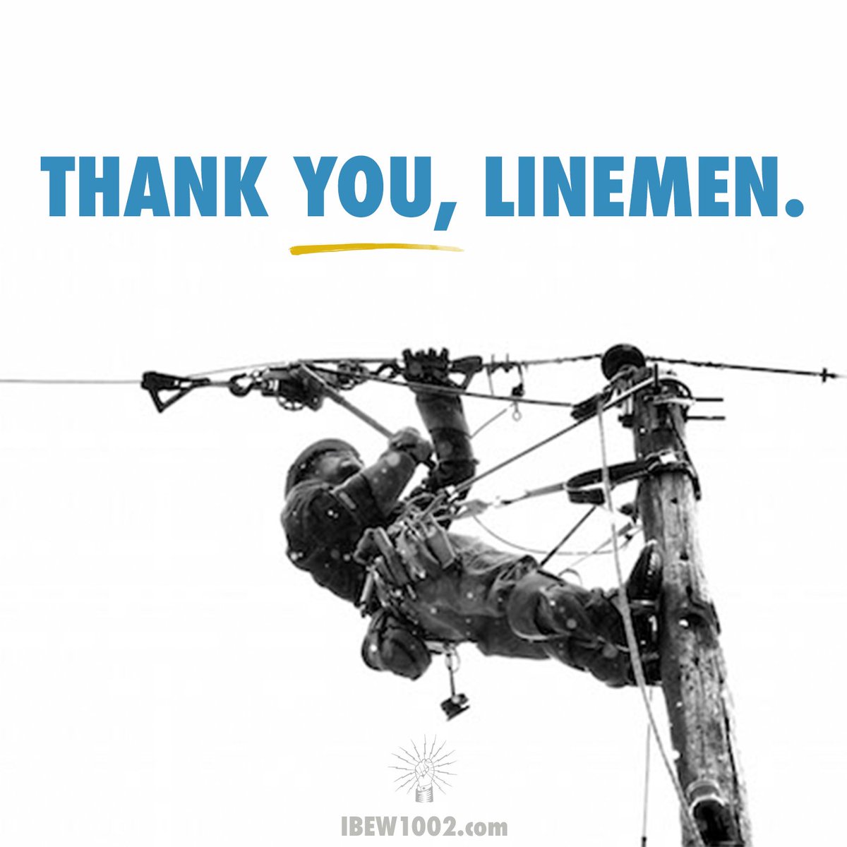 July 10 is Lineman Appreciation Day, commemorating the contributions of those who bring electricity to the U.S. economy and honoring the legacy of Henry Miller, one of the founders of the <a href="/IBEW/">IBEW</a>  on the anniversary of his death.
#ThankALineworker 

ibew.org/media-center/A…