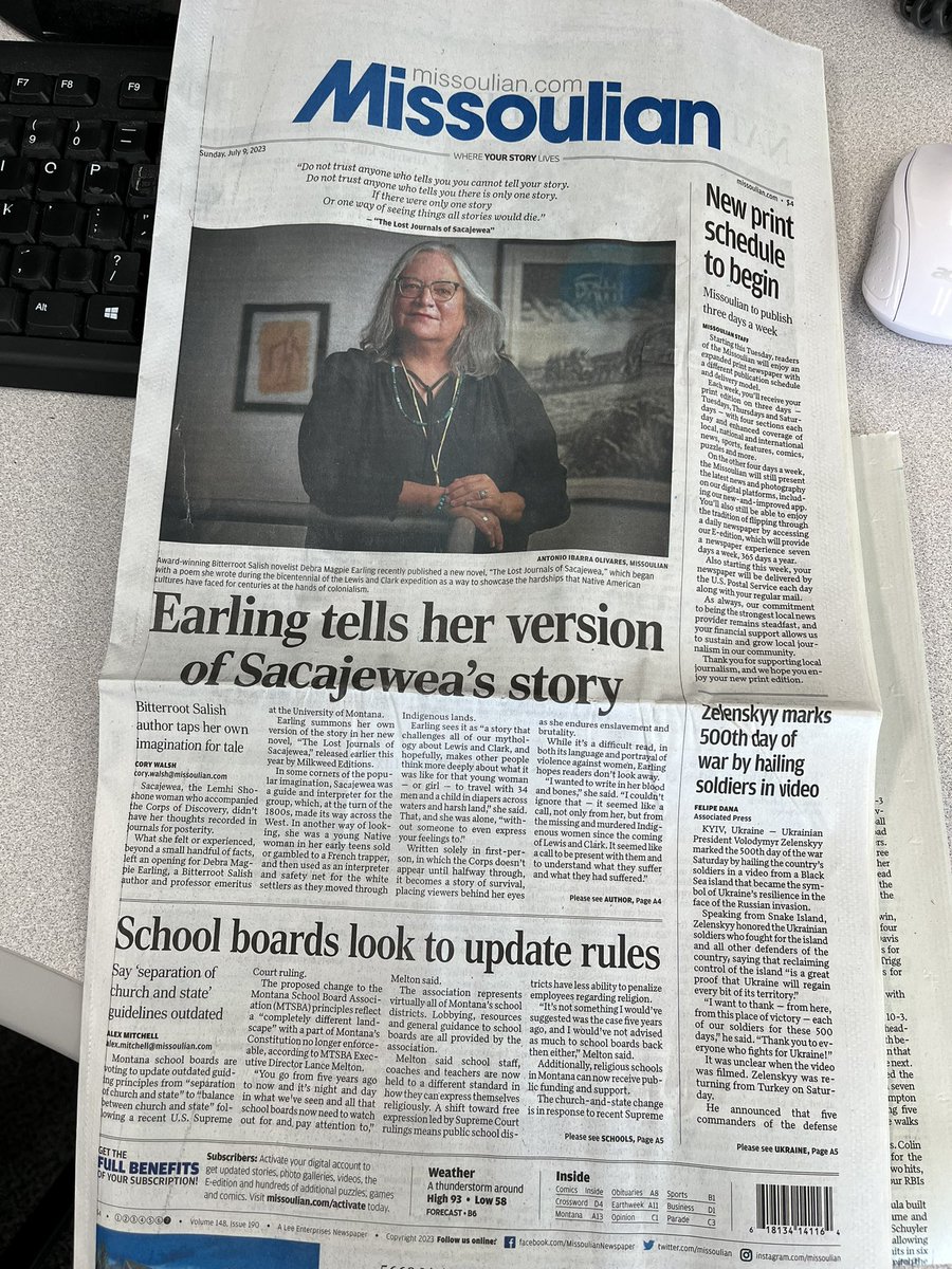 The last printed Sunday edition of the <a href="/missoulian/">Missoulian</a>. See ya online 
#mtnews