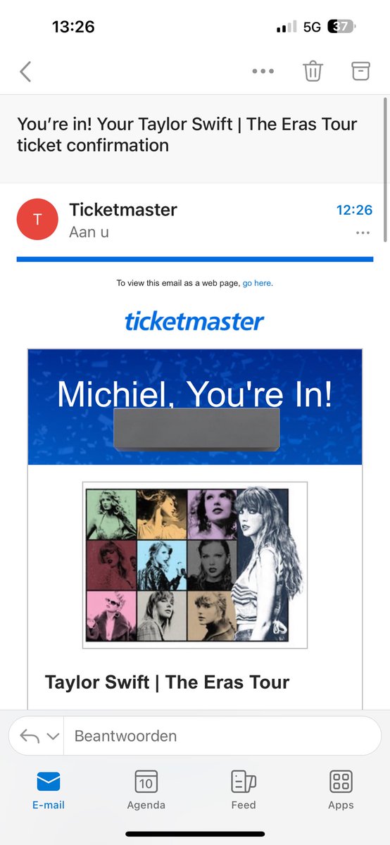 Michieldewt's tweet image. Ze zijn binnen! 😍😍😍
#ErasTour #EDINBURGH