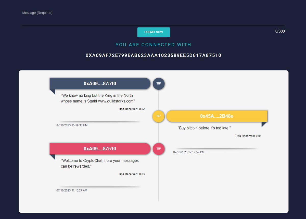 W3Cryptoloop's tweet photo. Post your message forever on the blockchain with CryptoChat and earn tips from other users.

https://t.co/XjFEaWslAd

#chat #web3 #crypto #cryptochat #web3chat #bnb https://t.co/eJPCR5DKGJ