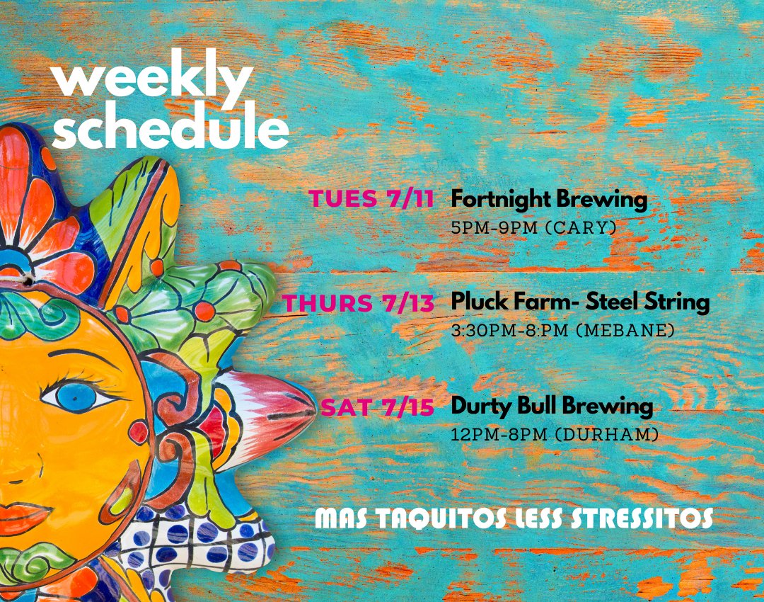 @fortnightbeer @pluck.farm @durtybull

#tacos #ncfoodtrucks #carync #mebane #durham #downtowndurham #919 #smallbusiness #eatlocal #ncfoodfinds #919eats #durm #trianglenc #explorethetriangle #ncbrewery #bullcity #durhamfoodies #rdufoodtrucks #raleighdurham