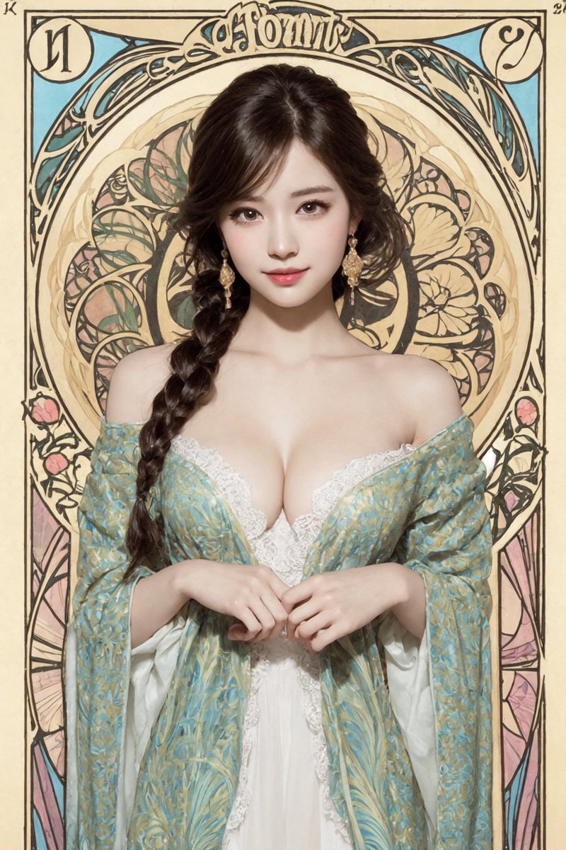 Axelson999's tweet photo. #BRAV6 #AIgirl #Alphonse_Mucha 

もう少し綺麗な感じにならないか、いろいろやってるところ
(Art Nouveau colorful pattern on the background of Alphonse Mucha:1.37) https://t.co/63uTbaQKHs