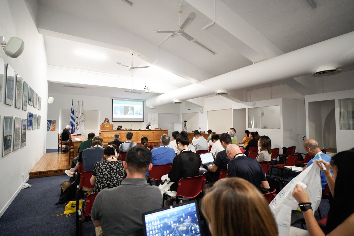 IOA_Official's tweet photo. Τhe 2nd day of the 14th ΙΟΑ International Session for Educators of Higher Institutes of Physical Education with the lectures of
👉Assoc. Prof. Colleen ENGLISH (USA),
👉Prof. Dr. Stephan WASSONG (GER),
👉Prof. Marion KEIM (RSA)
#IOASessions
#InternationalOlympicAcademy
#IOA https://t.co/e5WvHtZ9uI