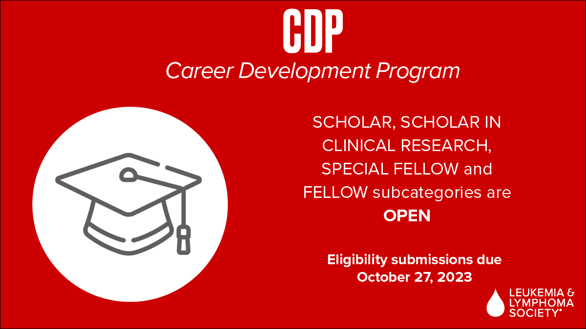 bcutd_research's tweet photo. Since 1992, the Career Development Program #LLSCDP has been providing support to promising early-career scientists.
The 2023-2024 application cycle is open right now!! 
👉https://t.co/95Qk834FXn
Please share! https://t.co/R4m653xTne