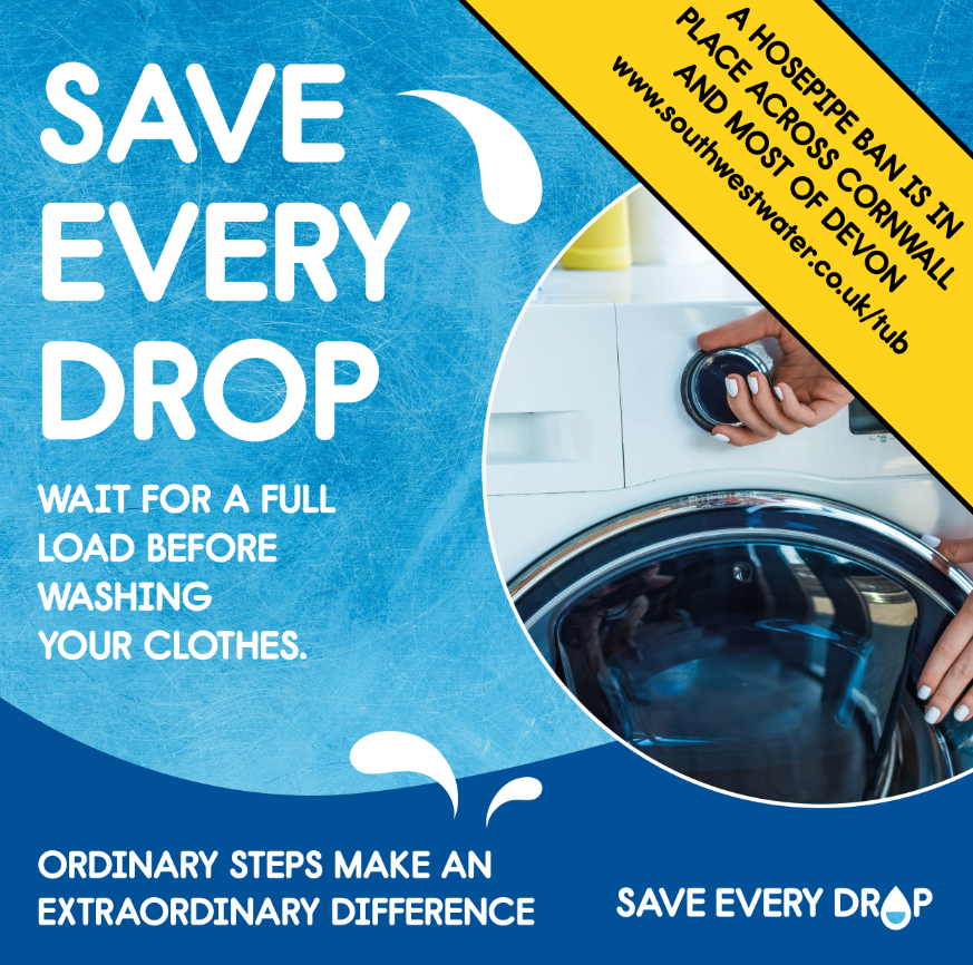 Only using the washing machine when its full means less cycles and you can #SaveWater

Just doing one less load of washing a week could save around 50 litres of water! 💧

#SaveEveryDrop