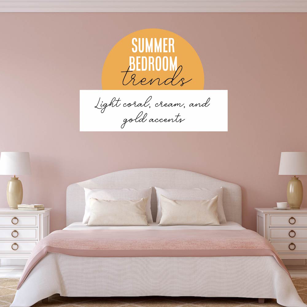 Light coral, cream, and gold accents can add soft summer style to your bedroom. #SummerStyles
Edwin Flores