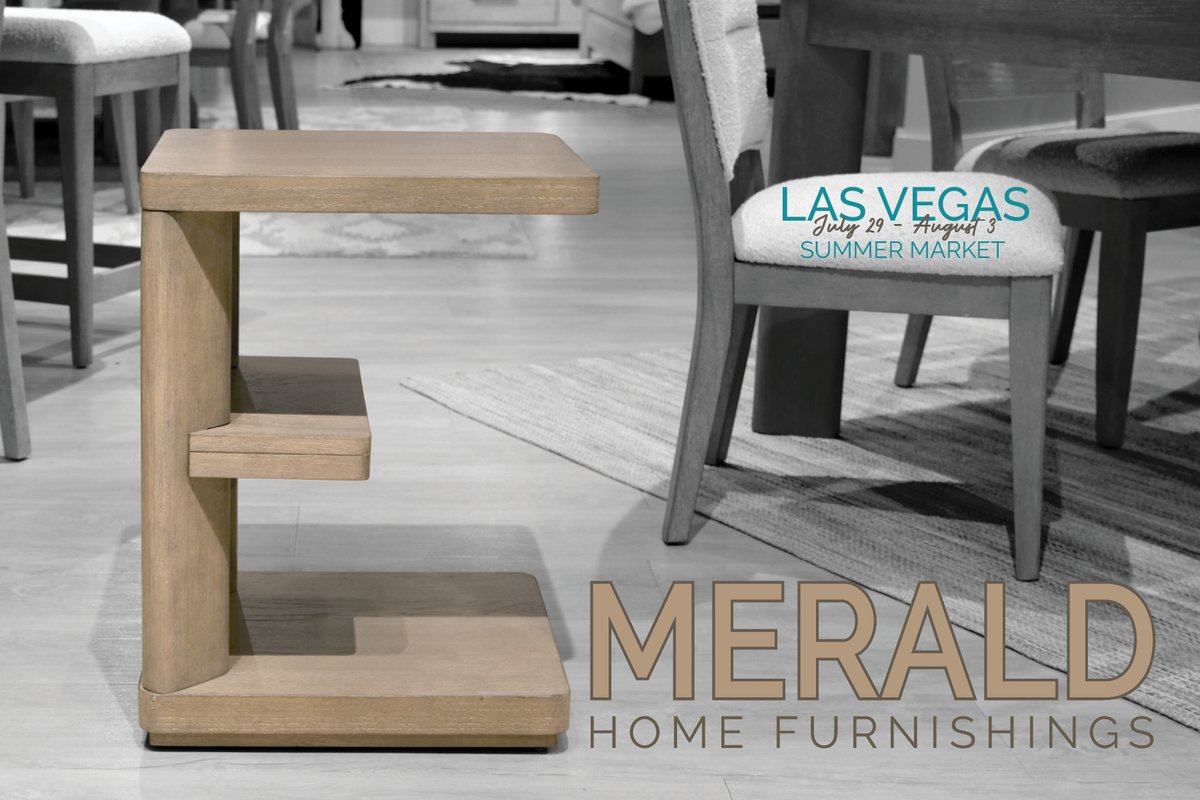 We look forward to seeing Everyone at Las Vegas Summer Market! 🤩 Make your appointment or feel free to stop in to see new product July 29th - August 3rd. #LVMKT #EmeraldHomeFurnishings