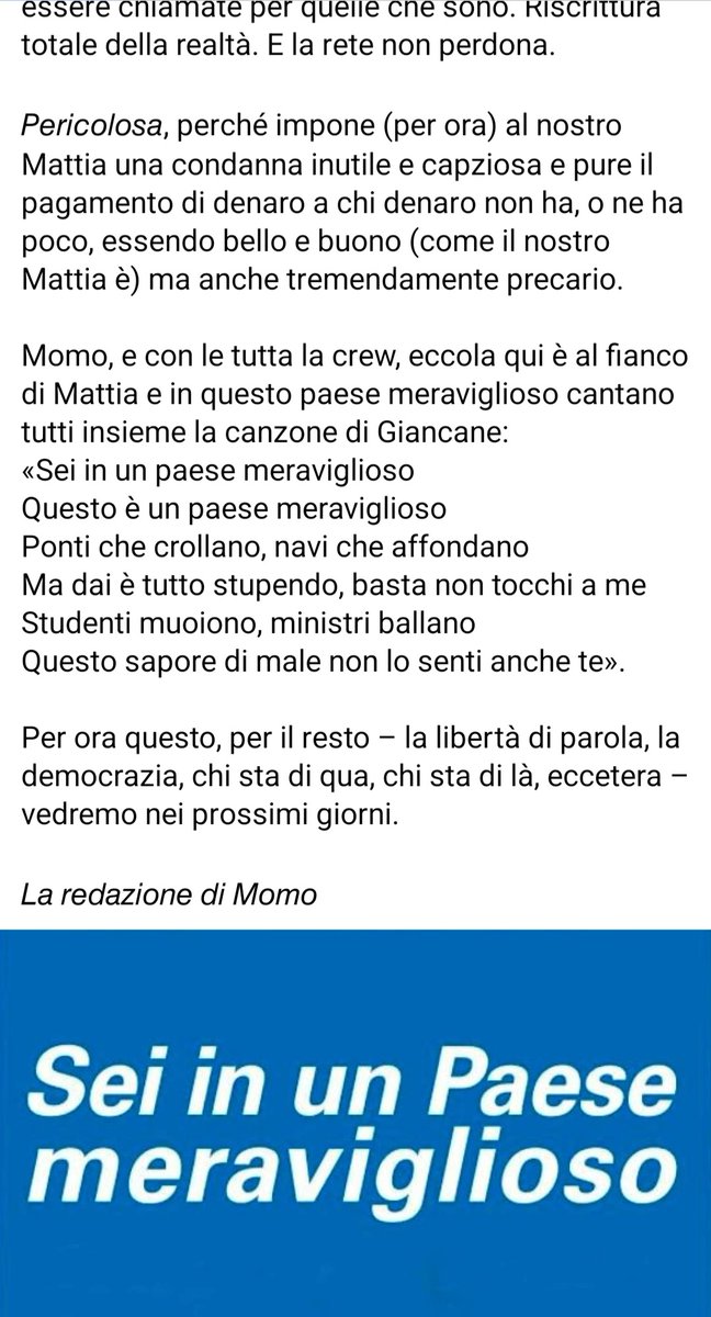 Questo è un paese meraviglioso.