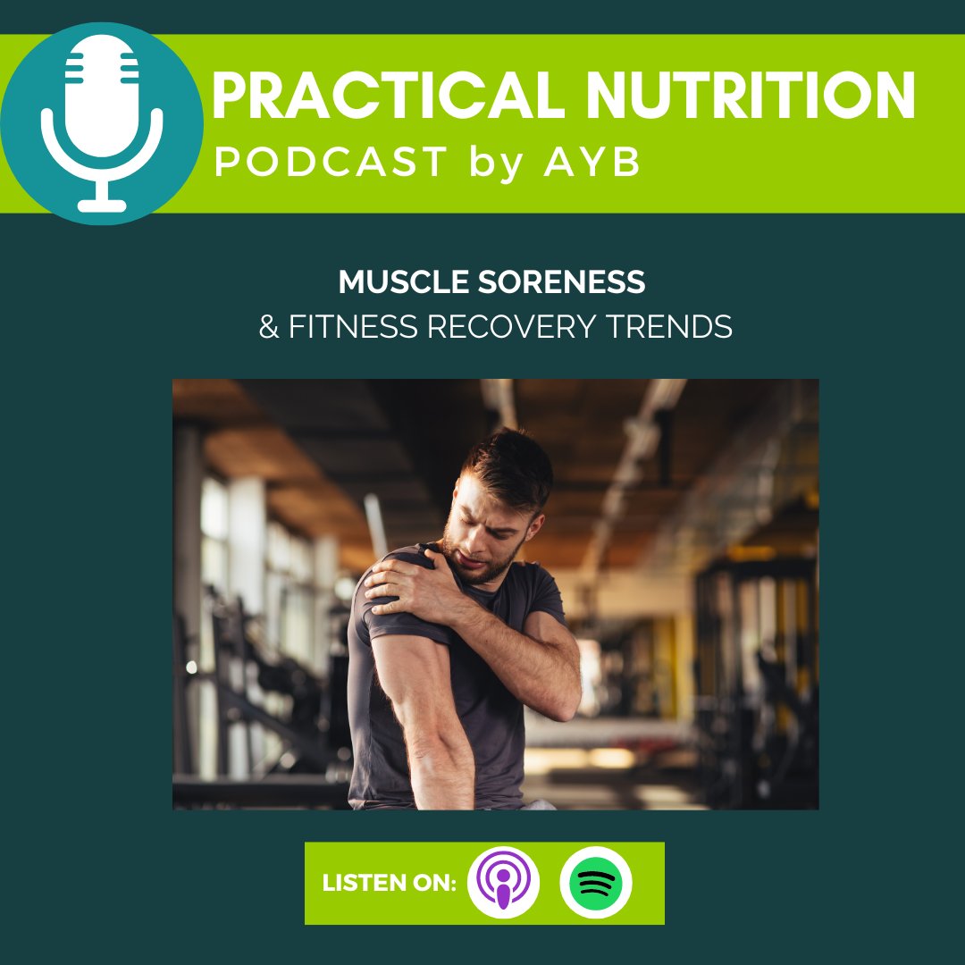Listen to our newest episode of Practical Nutrition Podcast: Muscle Soreness &amp; Fitness Recovery Trends!
Click the link to listen: spotifyanchor-web.app.link/e/RIOQP4sbkBb