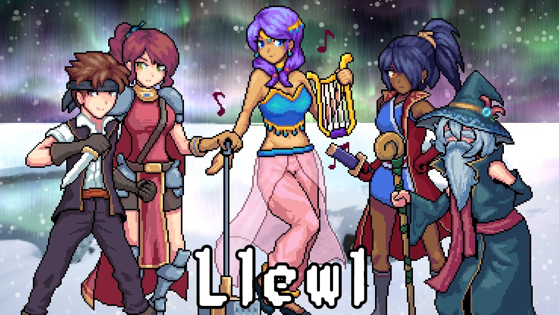 ManaRelicGames's tweet image. Party is coming together for Llewl.  Thanks to the super talented @Nowis_337 
L to R - Hans, Sarah, Llewl, Bella and Finnegas

If you'd like plus give us a follow on kickstarter, really appreciate it.
kickstarter.com/projects/oathg…
#indiedev #JRPG #RETROGAMING #rpgmaker