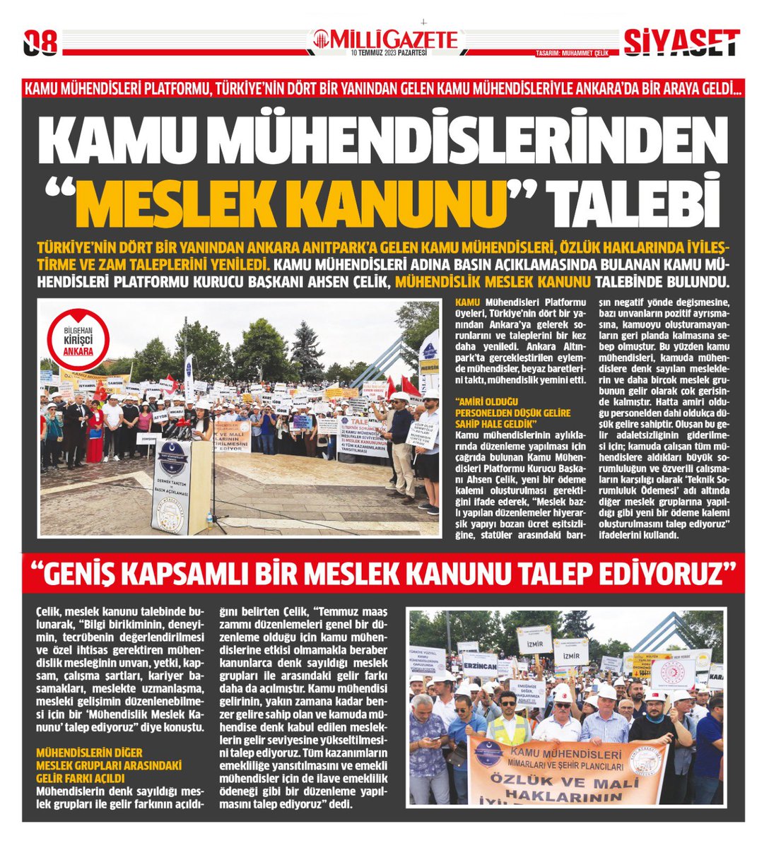 Kamu mühendislerinin hakkını verin!
#KamuMuhendisineSesVer 
#KamuMuhendisleriBulustu 
#KamuMuhendisininMagduriyetineSon