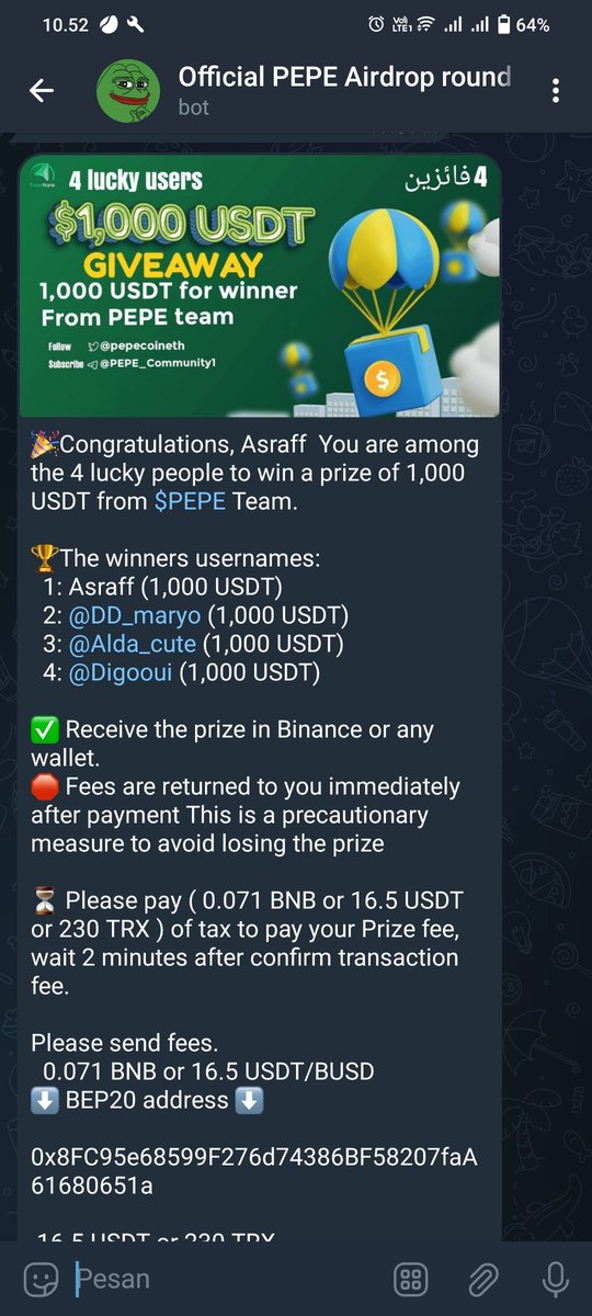 RudinAsraf's tweet photo. @pepecoineth 
is this really a $PEPE airdrop? https://t.co/PaNl0E3B9s