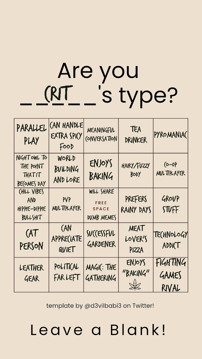 CECriticalError's tweet photo. Hopped in on this one a little late, but thought it could be fun to make one. If ya fill it out, I wanna see the result~ https://t.co/qqKmLCJCBJ