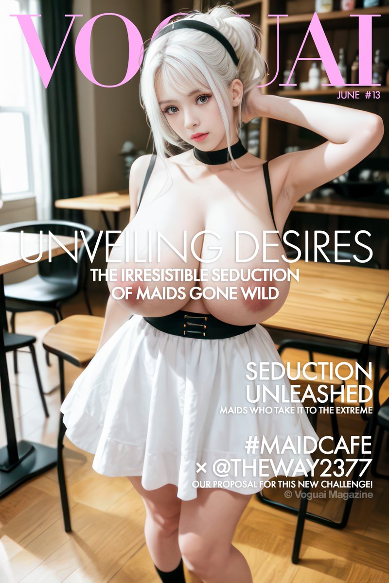 VoguaiMagazine's tweet photo. Unveiling Desires: The Irresistible Seduction of Maids Gone Wild, in #Voguai 
#MaidCafe × @theway2377

#AIchallenge #AI #AIartcommunity #AIart #AIphotography https://t.co/wRkiZIE8ri