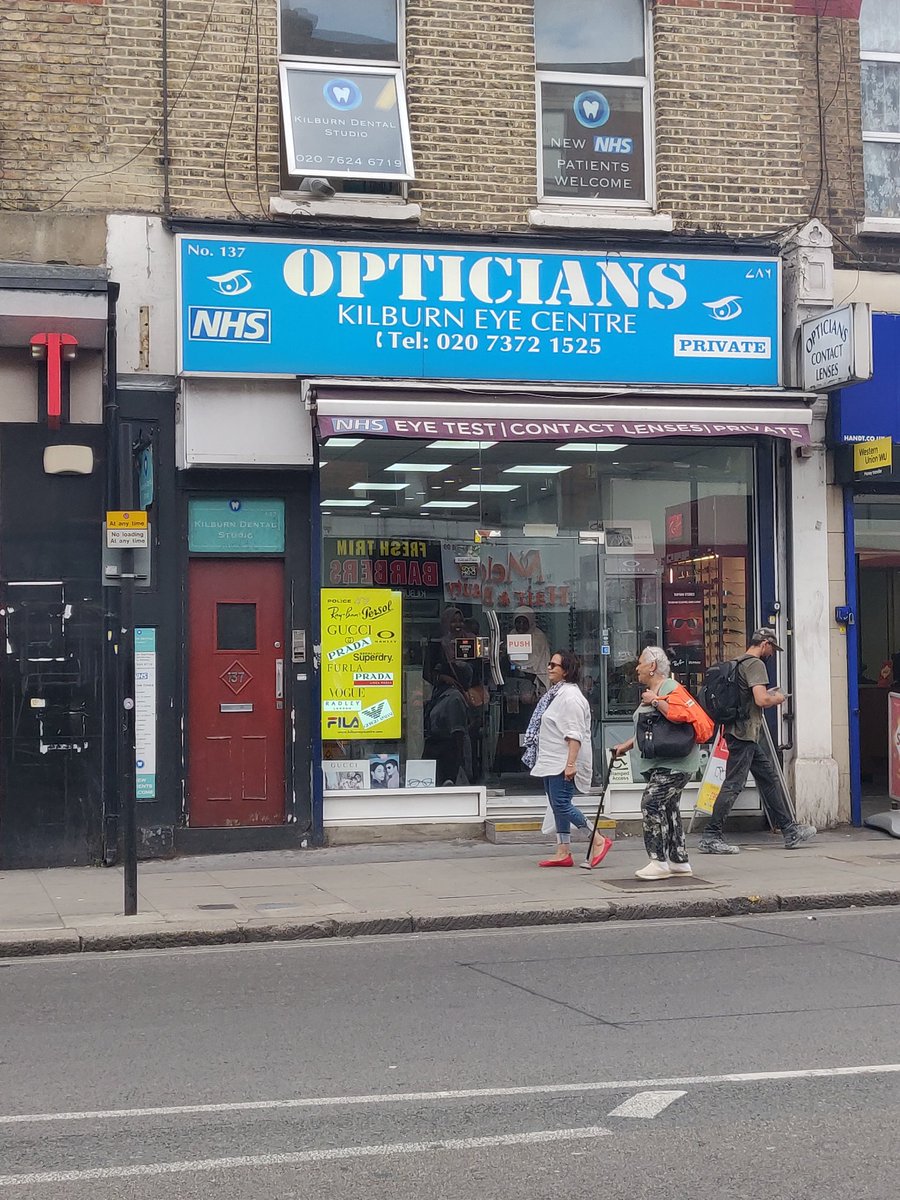 Credit when it's due. Fantastic service and experience <a href="/Kilburneye/">Kilburn Eye Centre</a> 137 Kilburn High Road. New varifocal glasses that fit perfectly. Much better than <a href="/VisionExpress/">Vision Express</a> and cheaper. Use our local independent businesses. They may not always look swanky but offer great service.