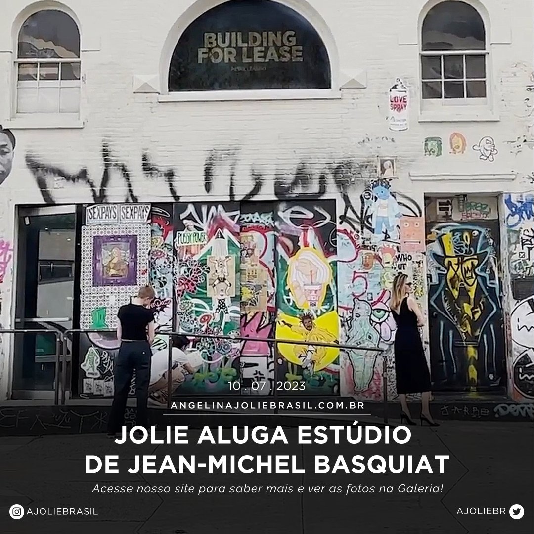 🆕🆙🆕🆙 #AngelinaJolie aluga estúdio que pertenceu a Jean-Michel Basquiat para sua marca, #AtelierJolie. Acesse nosso website para saber mais! ➡ bit.ly/44DGRZC

🏷 #JeanMichelBasquiat #Basquiat #GreatJonesStreet #NewYork #NYC #NovaYork #New #News