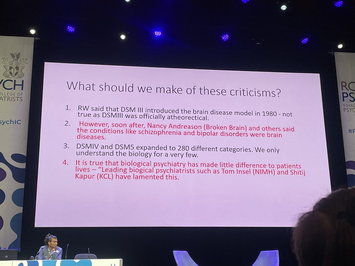 EmmelineLagunes's tweet photo. Some examples of Psychiatry critics and antipsychiatry. It's always a delight to hear Sir Robin Murray. Key point, we are too few of us interested in the care of the mentally ill to waste time fighting each other. 
@subodhdave1 #RCPsychIC @rcpsych https://t.co/Tjixbcm43D