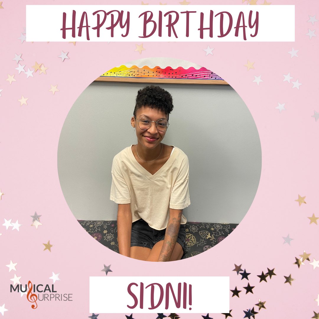 MusicalSurprise's tweet photo. Happy Birthday, Sidni! We hope you have the best day 🎶🫶🏻🥰 https://t.co/w07BhhSX52