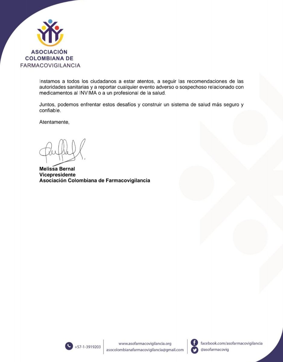 asofarmacovig's tweet photo. ⚕️⚠️🚨#COMUNICADO
@asofarmacovig expresa su profunda preocupación ante las recientes revelaciones y acusaciones presentadas en el artículo titulado "El Cartel de los Medicamentos de la Muerte" publicado en diferentes portales de noticias el 7 de julio de 2023. https://t.co/ZB8k7JwbzJ