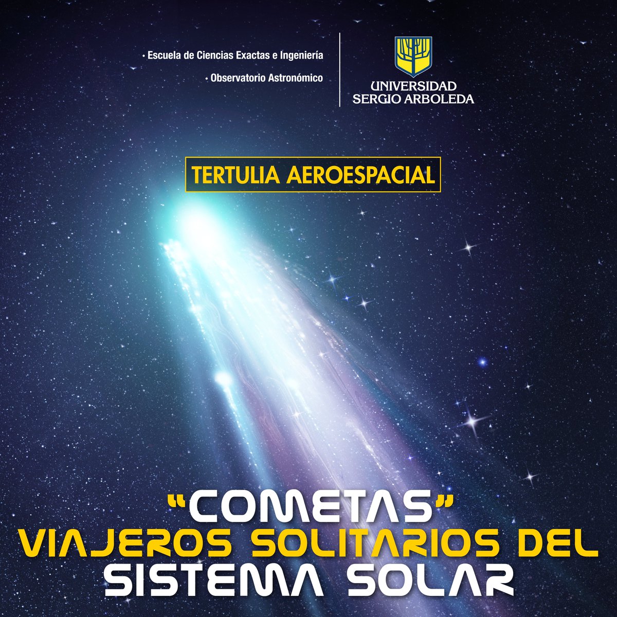 Hoy 6:00 p.m.
☄️ todos los detalles sobre la formación de los cometas y como estos pueden afectar la vida en la Tierra.

Inscríbete aquí:
acortar.link/KIdoco
