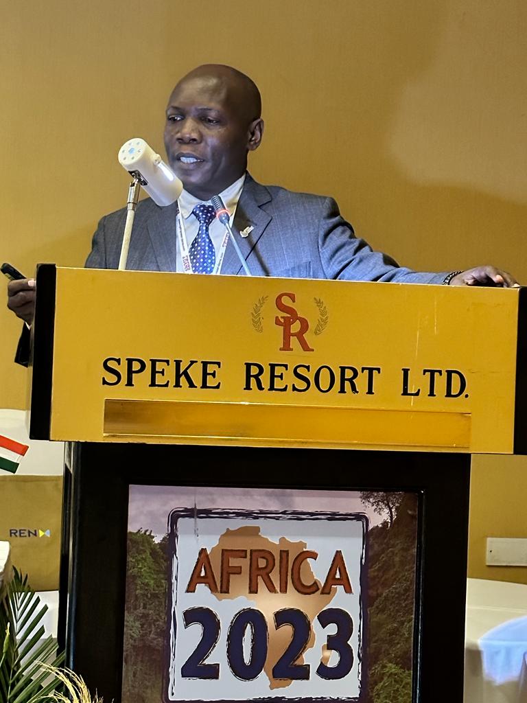 dmarlone's tweet photo. The #HydroAfrica2023 in Kampala finally kicked off! I co-chaired a session on the benefits and hydro power development opps from the @HyposoEU project, with Bernhard Pelikan. Partner Joseph Kenfack  and Coordinator Ingo Ball also presented. @UCOLD_Ug @unreeea @MEMD_Uganda https://t.co/N7ZmYB4yq4
