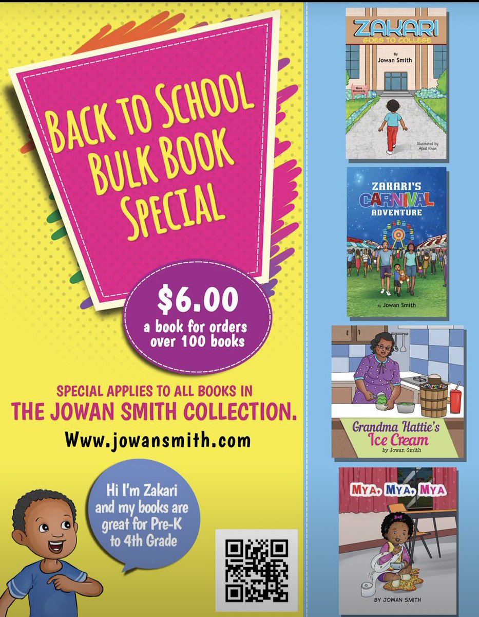 Welcome scholars back to school with books.
I offer great bulk rates jowan@gobtc101.com #books #literacy #bipoc #backtoschool